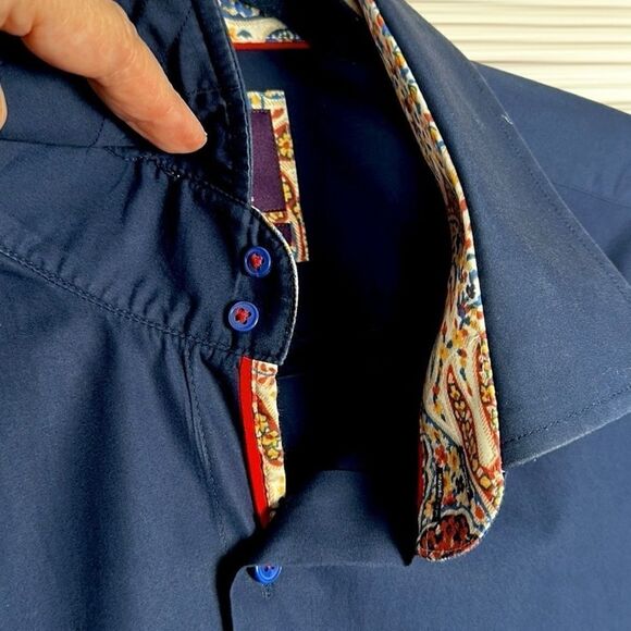 HAWES & CURTIS Button Shirt Blue Contact Cuffs Cotton Men’s XXXL - Picture 5 of 12